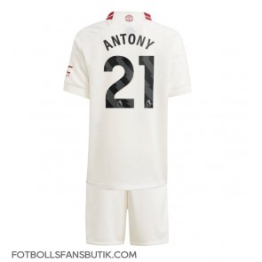 Manchester United Antony #21 Replika Tredje Tröja Barn 2023-24 Kortärmad (+ Korta byxor)